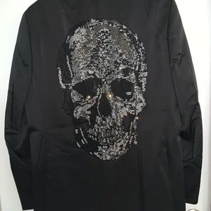 Maceoo socrate skull black blazer